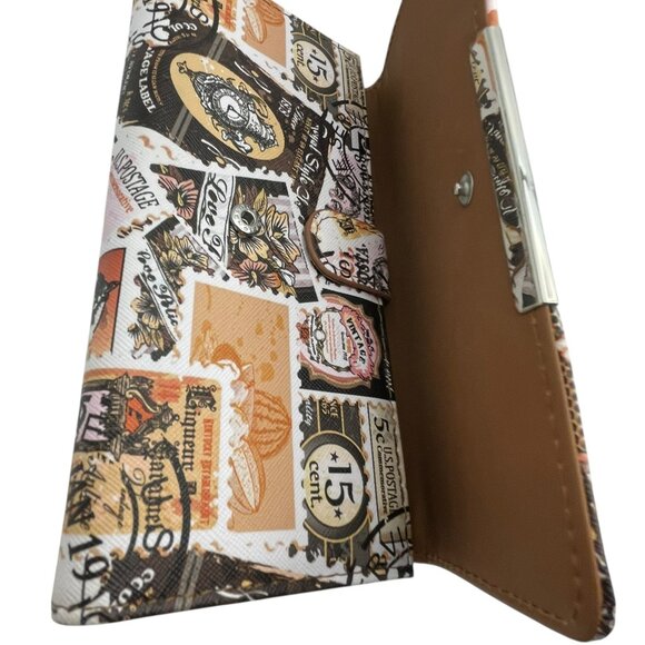 EUC Time & Tru Piper Style Postage Stamps Wallet - Picture 4 of 12